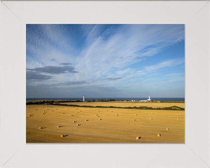 Harvest at Flamborough Head Lighthouse Yorkshire Photo Print - Canvas - Framed Photo Print - Hampshire Prints