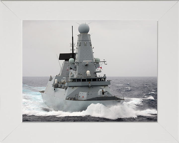 HMS Daring (D32) Photo Print - Caribbean Sea 2013 - Royal Navy Type 45 Destroyer Posters, Prints, & Visual Artwork Hampshire Prints 10 x 8 White Frame No