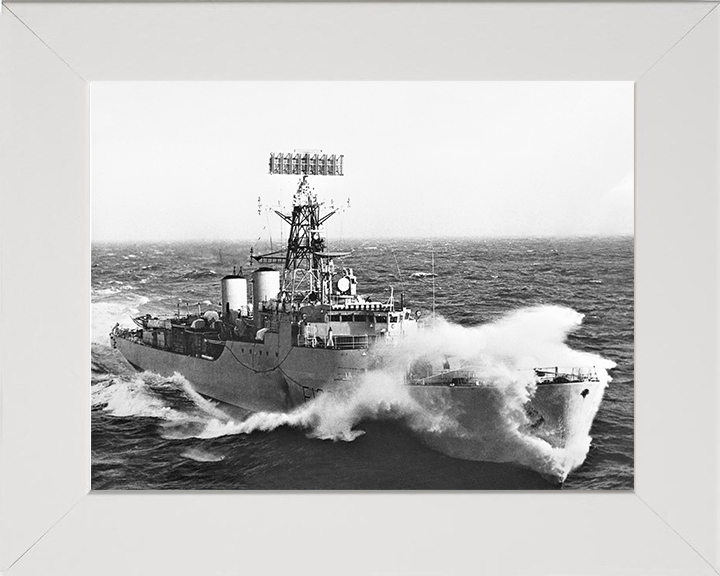 HMS Tartar (F133) Photo Print - In Heavy Seas - Royal Navy Tribal Class Frigate Posters, Prints, & Visual Artwork Hampshire Prints 10 x 8 White Frame No