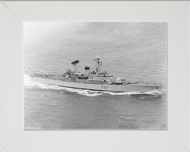 HMS Andromeda (F57) Royal Navy Leander Class Frigate High Starboard View Photo Print Wall Art Decor Posters, Prints, & Visual Artwork Hampshire Prints 10 x 8 White Frame No