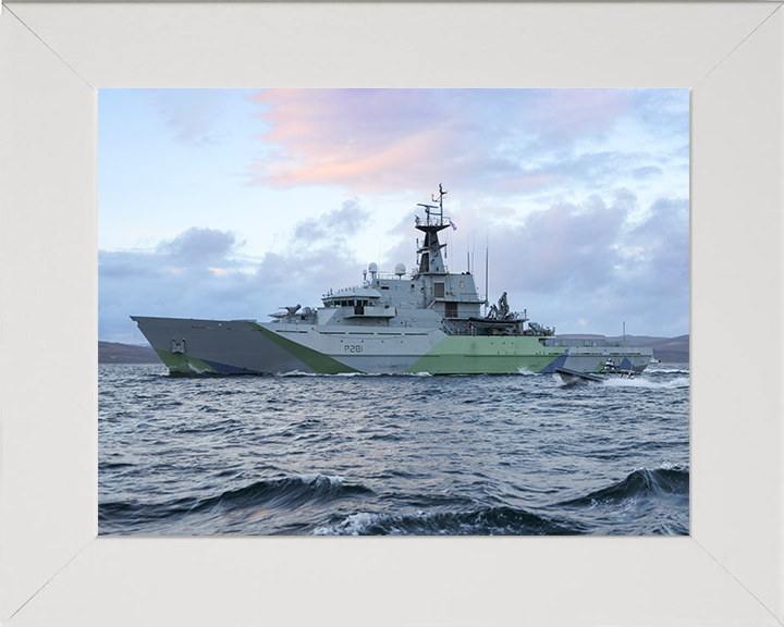 HMS Tyne (P281) Photo Print - With USV 2025 - Royal Navy River Class Patrol Vessel