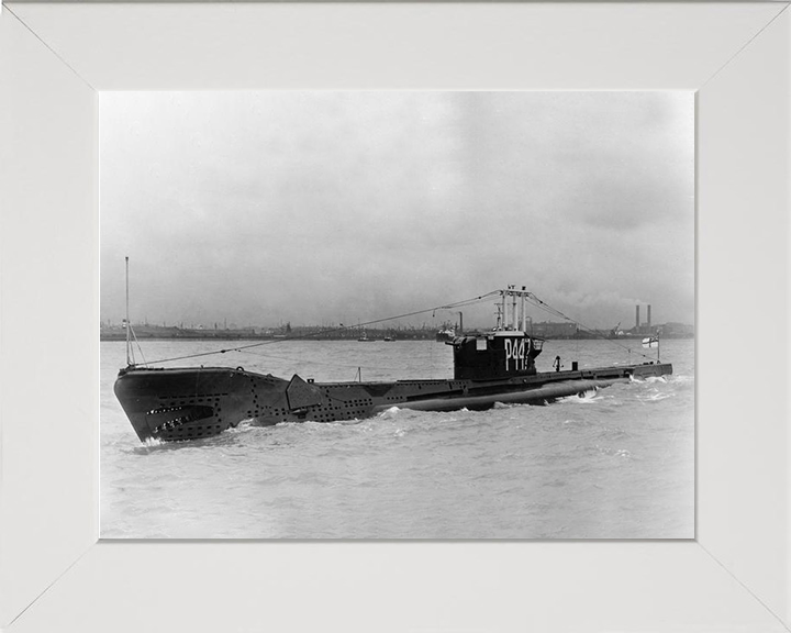 HMS Astute (P447) Photo Print - Port Side - Royal Navy Amphion Class Submarine Hampshire Prints 10 x 8 White Frame No