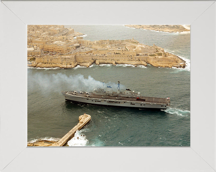HMS Illustrious (R06) Photo Print - Malta 2000 - Royal Navy Invincible Class Aircraft Carrier