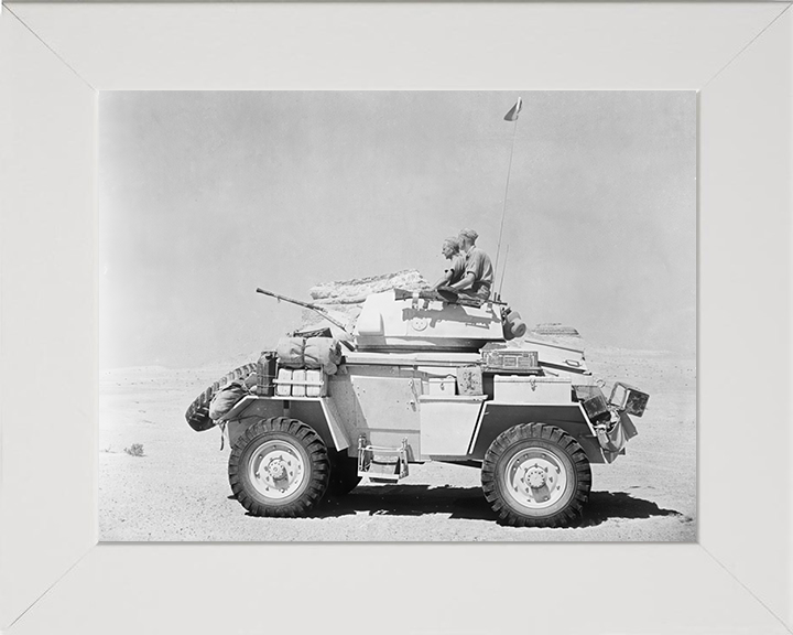 Humber Mk III Armoured Car Photo Print - British Army Vehicle Hampshire Prints 10 x 8 White Frame No