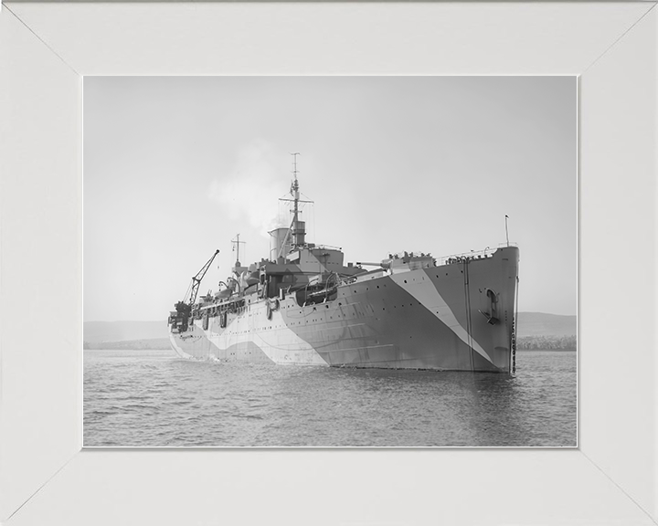 HMS Corfu (1943) Royal Navy Merchant Cruiser Starboard Bow View Photo Print Wall Art Decor Posters, Prints, & Visual Artwork Hampshire Prints 10 x 8 White Frame No