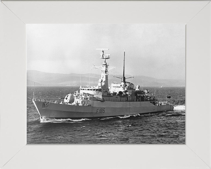 HMS Avenger (F185) Royal Navy Type 21 Frigate During Trials 1977 Photo Print Wall Art Decor Posters, Prints, & Visual Artwork Hampshire Prints 10 x 8 White Frame No