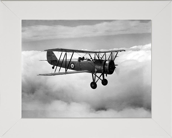RAF Avro Type 621 Tutor in Flight Photo Print - Royal Air Force Aircraft Hampshire Prints 10 x 8 White Frame No