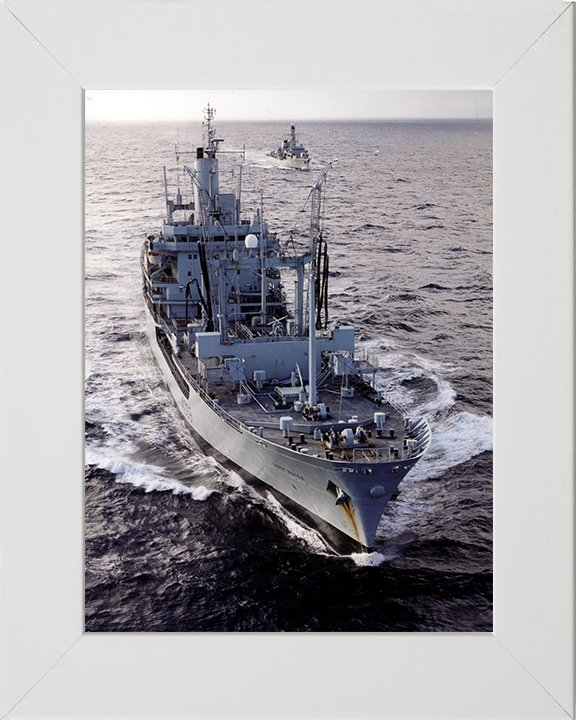 RFA Grey Rover (A269) Photo Print - High Bow View - Royal Fleet Auxiliary Rover Class Tanker Posters, Prints, & Visual Artwork Hampshire Prints 10 x 8 White Frame No