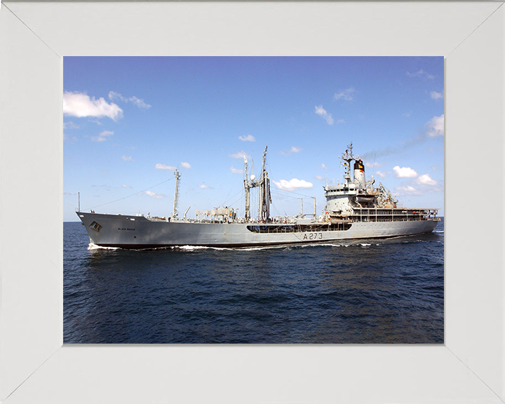 RFA Black Rover (A273) Photo Print - At Sea 2005 - Royal Fleet Auxiliary Rover Class Tanker Posters, Prints, & Visual Artwork Hampshire Prints 10 x 8 White Frame No