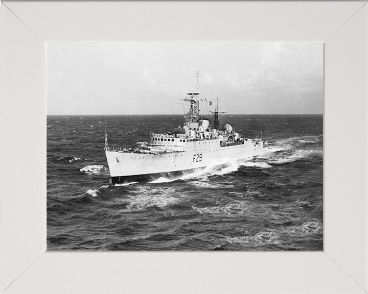 HMS Verulam (F29) Photo Print - at sea 1953 - Royal Navy Type 15 Frigate Posters, Prints, & Visual Artwork Hampshire Prints 10 x 8 White Frame No