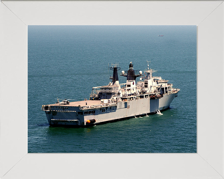 HMS Bulwark (L15) Photo Print - Gulf 2006 - Royal Navy Albion Class Amphibious Ship Posters, Prints, & Visual Artwork Hampshire Prints 10 x 8 White Frame No