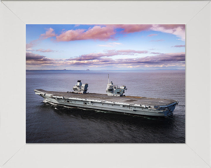 HMS Prince of Wales R09 Royal Navy Queen Elizabeth Class aircraft carrier Photo Print or Framed Print - Hampshire Prints