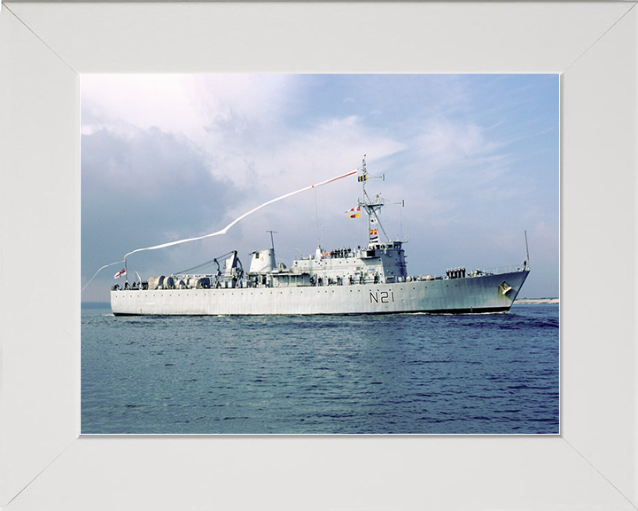 HMS Abdiel (N21) Royal Navy Abdiel Class Minelayer Photo Print Paying Off Warship Wall Art Posters, Prints, & Visual Artwork Hampshire Prints 10 x 8 White Frame No