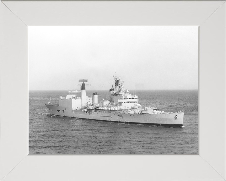 HMS Blake (C99) Royal Navy Tiger Class Light Cruiser Starboard View Photo Print Wall Art Decor Posters, Prints, & Visual Artwork Hampshire Prints 10 x 8 White Frame No