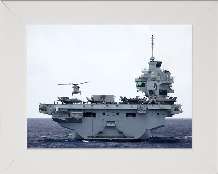 HMS Queen Elizabeth R08 Royal Navy Queen Elizabeth Class Aircraft Carrier Photo Print or Framed Print - Hampshire Prints