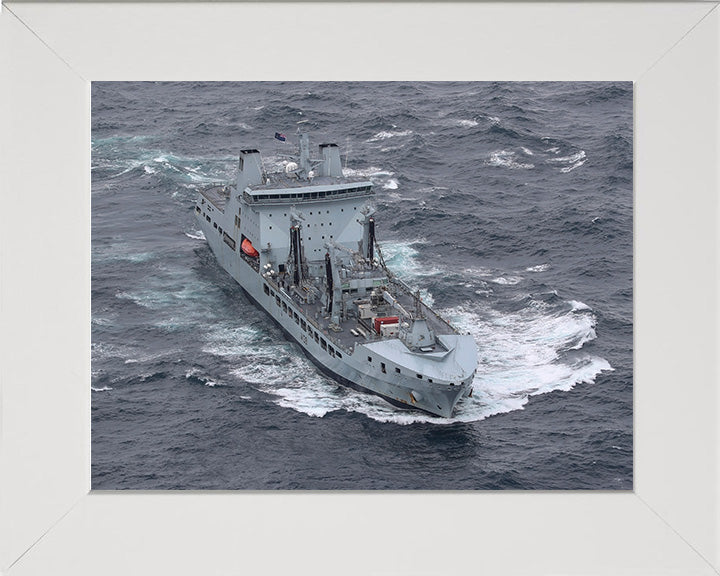 RFA Tideforce (A139) Photo Print - At Sea - Royal Fleet Auxiliary Tide Class Tanker Hampshire Prints 10 x 8 White Frame No
