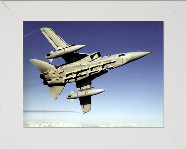 RAF Tornado F3 In Flight 2004 Photo Print - Royal Air Force Aircraft Posters, Prints, & Visual Artwork Hampshire Prints 10 x 8 White Frame No