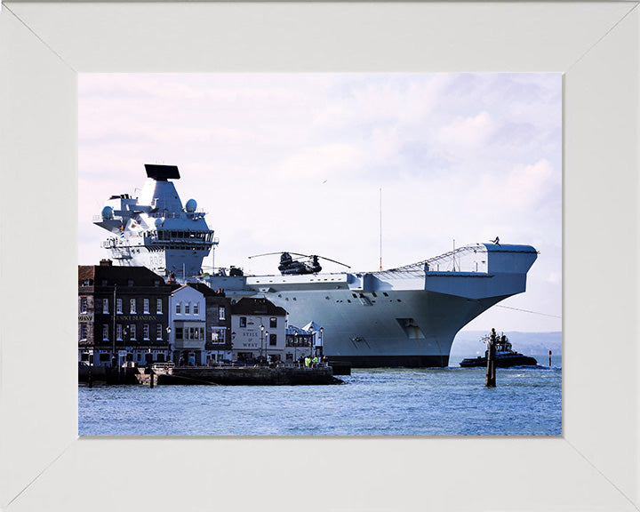 HMS Queen Elizabeth R08 Royal Navy Queen Elizabeth Class Aircraft Carrier Photo Print or Framed Print - Hampshire Prints