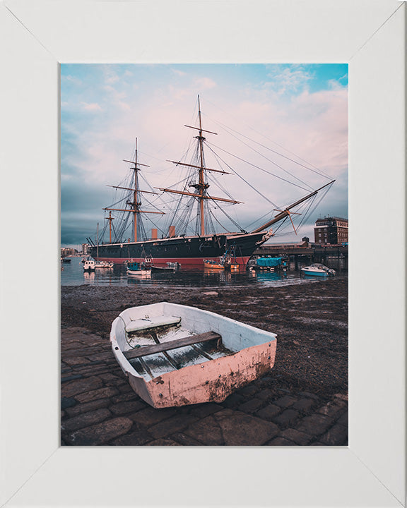 HMS Warrior berthed in Portsmouth Photo Print or Framed Print - Hampshire Prints