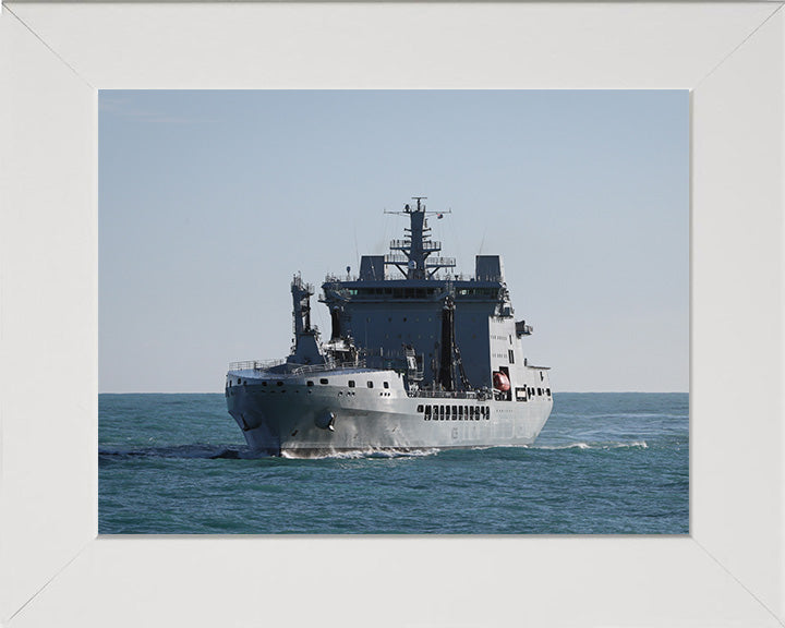 RFA Tideforce (A139) Photo Print - Port Bow View - Royal Fleet Auxiliary Tide Class Tanker Hampshire Prints 10 x 8 White Frame No