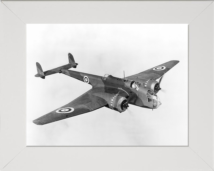 RAF Handley Page H.P.52 Hampden Mk 1 in flight Photo Print - Royal Air Force Aircraft Posters, Prints, & Visual Artwork Hampshire Prints 10 x 8 White Frame No