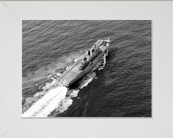 HMS Ark Royal (R07) Royal Navy Invincible Class Aircraft Carrier Sea Trials 1985 Photo Print Wall Art Decor Posters, Prints, & Visual Artwork Hampshire Prints 10 x 8 White Frame No
