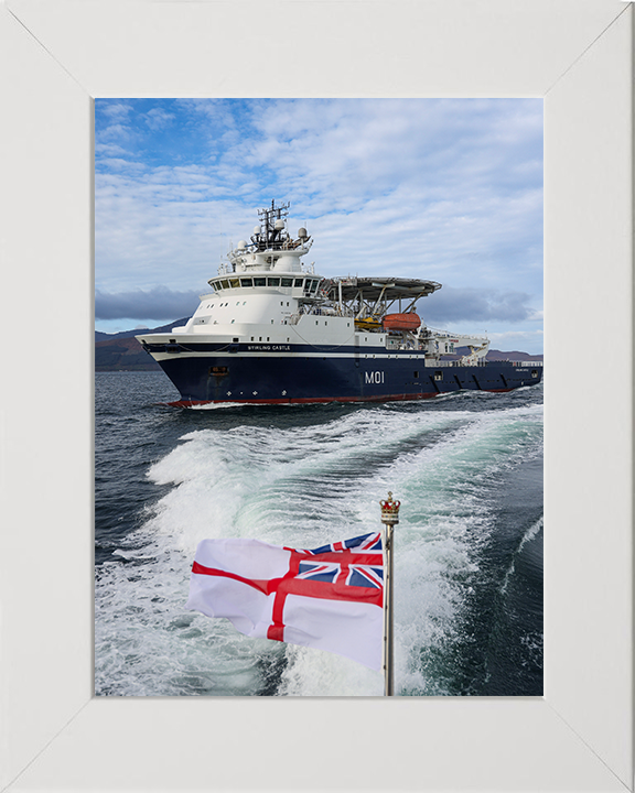 HMS Stirling Castle (M01) Photo Print - At Sea Oct 2025 - Royal Navy Mine Countermeasures Support Vessel