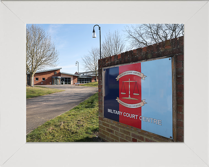 Bulford Military Court Centre Photo Print - British Army - Royal Navy - RAF Hampshire Prints 10 x 8 White Frame No