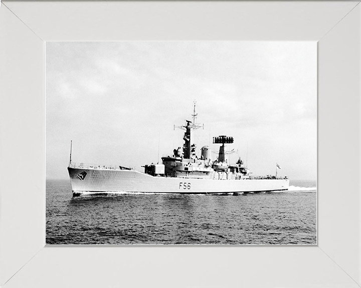 HMS Argonaut (F56) Royal Navy Leander Class Frigate Underway Photo Print Wall Art Decor Posters, Prints, & Visual Artwork Hampshire Prints 10 x 8 White Frame No