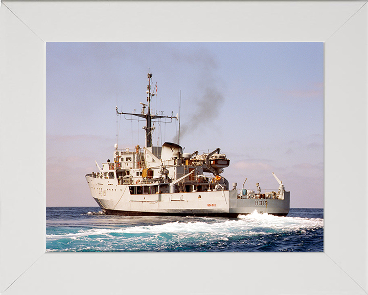 HMS Beagle (H319) Photo Print - At Sea 1999 - Royal Navy Bulldog Class Survey Vessel