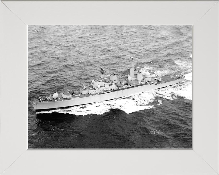HMS Bristol (D23) Royal Navy Type 82 Destroyer From the Air Photo Print Wall Art Decor Posters, Prints, & Visual Artwork Hampshire Prints 10 x 8 Black Frame Yes