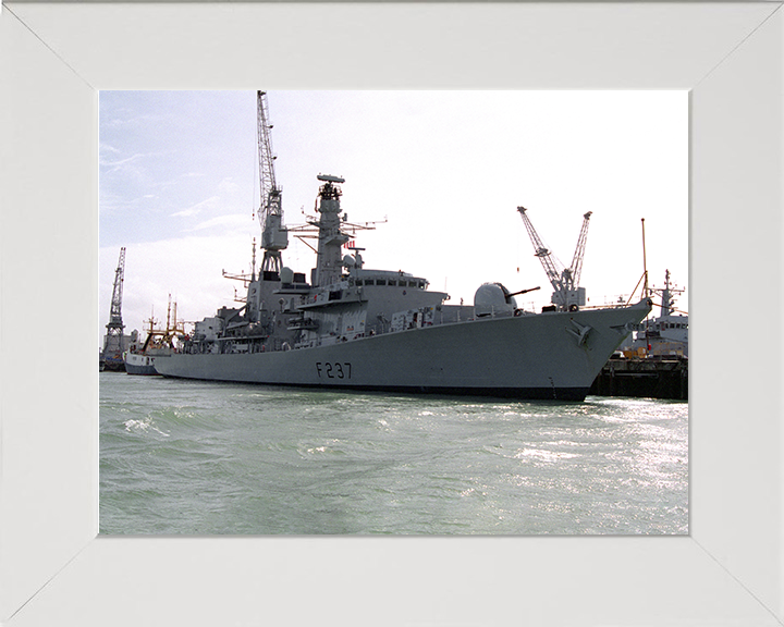 HMS Westminster (F237) Photo Print - Portsmouth - Royal Navy Type 23 Frigate Hampshire Prints 10 x 8 White Frame No