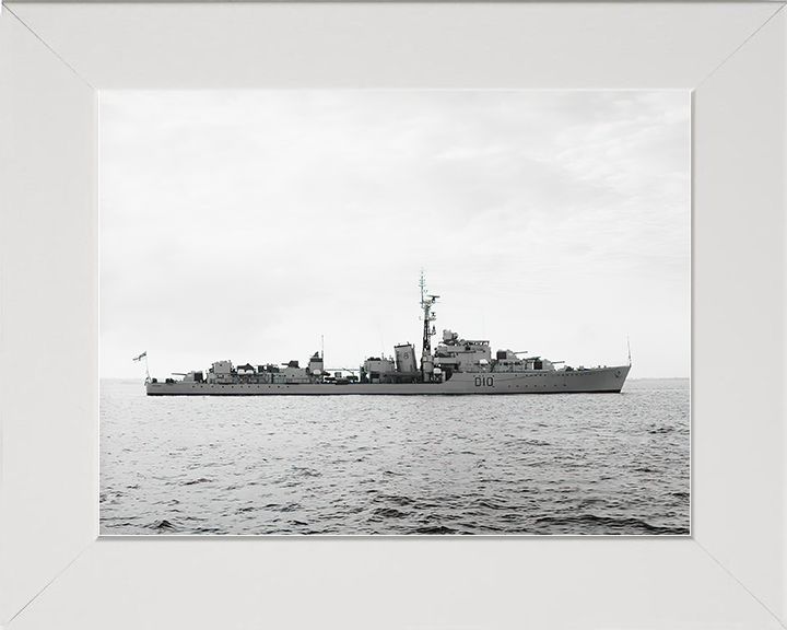 HMS Cassandra (D10) Royal Navy C Class Destroyer Starboard Beam View Photo Print Wall Art Decor Posters, Prints, & Visual Artwork Hampshire Prints 10 x 8 White Frame No