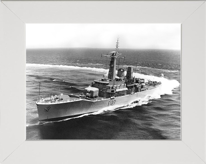 HMS Penelope (F127) Photo Print - Port View at sea - Royal Navy Leander Class Frigate Posters, Prints, & Visual Artwork Hampshire Prints 10 x 8 White Frame No