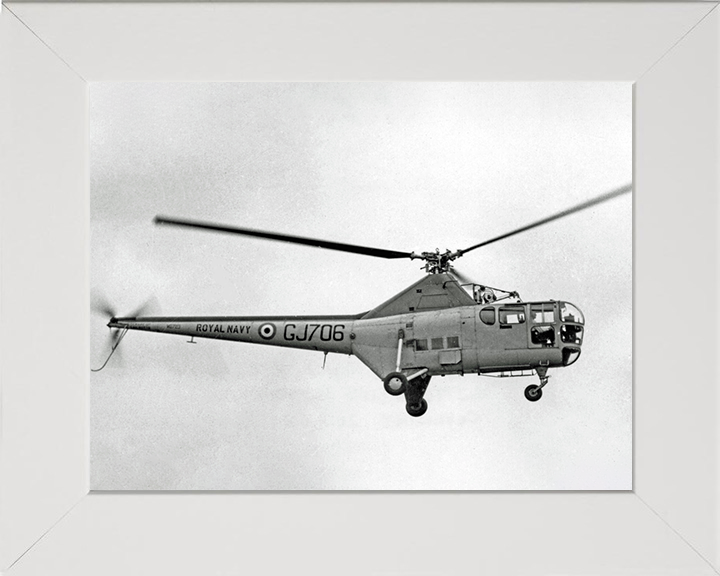 Westland WS-51 Dragonfly Helicopter 1955 Photo Print - Royal Navy Aircraft Hampshire Prints 10 x 8 White Frame No