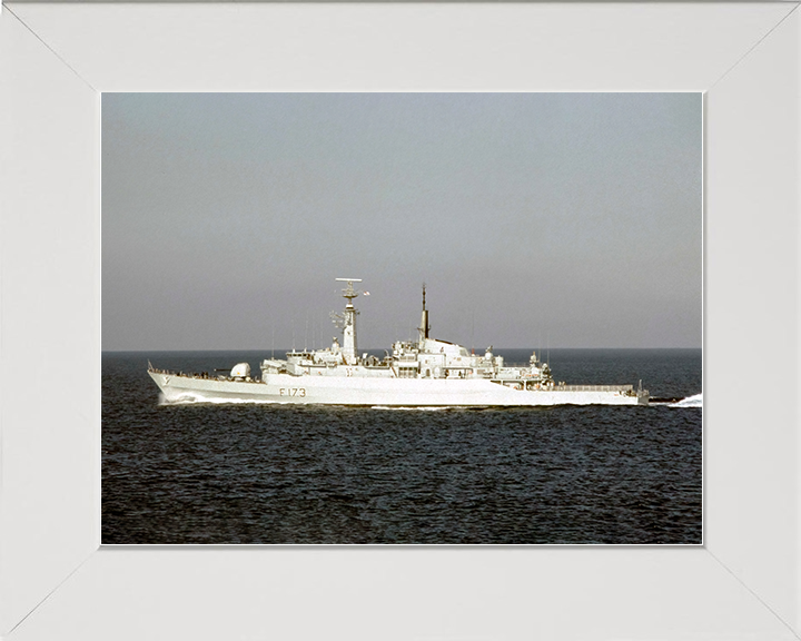 HMS Arrow (F173) Royal Navy Type 21 Frigate Port Beam View Photo Print Wall Art Decor Posters, Prints, & Visual Artwork Hampshire Prints 10 x 8 White Frame No