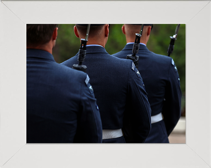 RAF Regiment on Parade Photo Print - Royal Air Force Hampshire Prints 10 x 8 White Frame No