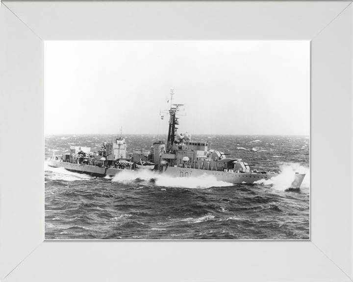 HMS Caprice (D01) Royal Navy C Class Destroyer In Heavy Seas Photo Print Wall Art Decor Posters, Prints, & Visual Artwork Hampshire Prints 10 x 8 White Frame No