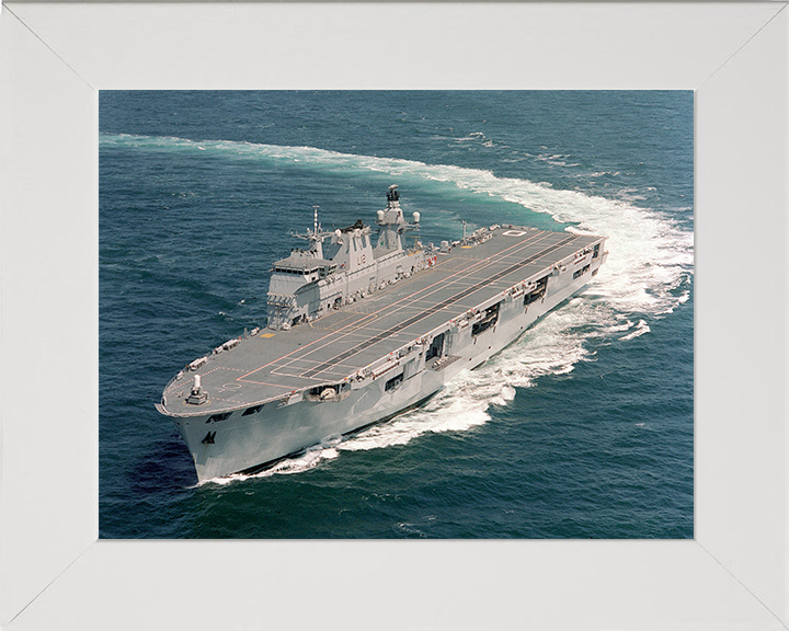 HMS Ocean (L12) Photo Print - Off Portland 1998 - Royal Navy Landing Platform Helicopter