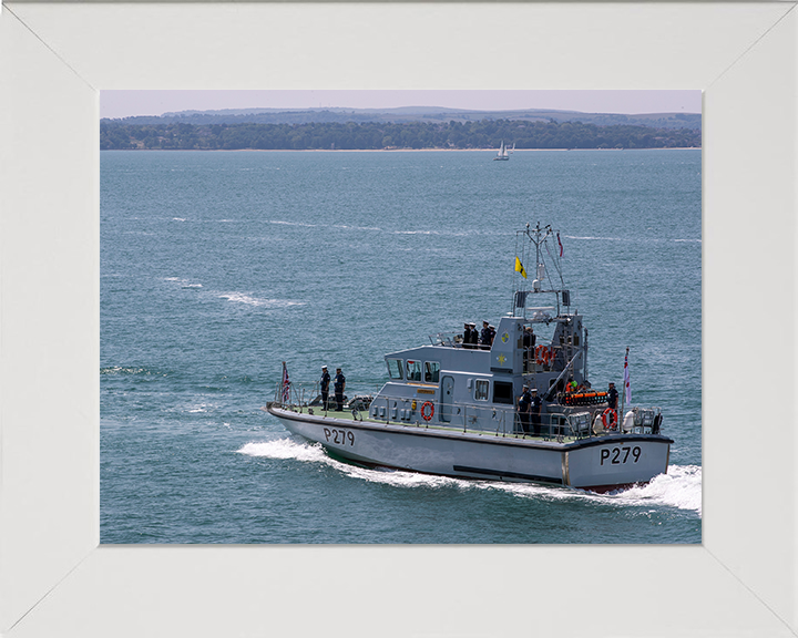 HMS Blazer (P279) Photo Print - At Sea 2022 - Royal Navy Archer Class P2000 Patrol Vessel Posters, Prints, & Visual Artwork Hampshire Prints 10 x 8 White Frame No