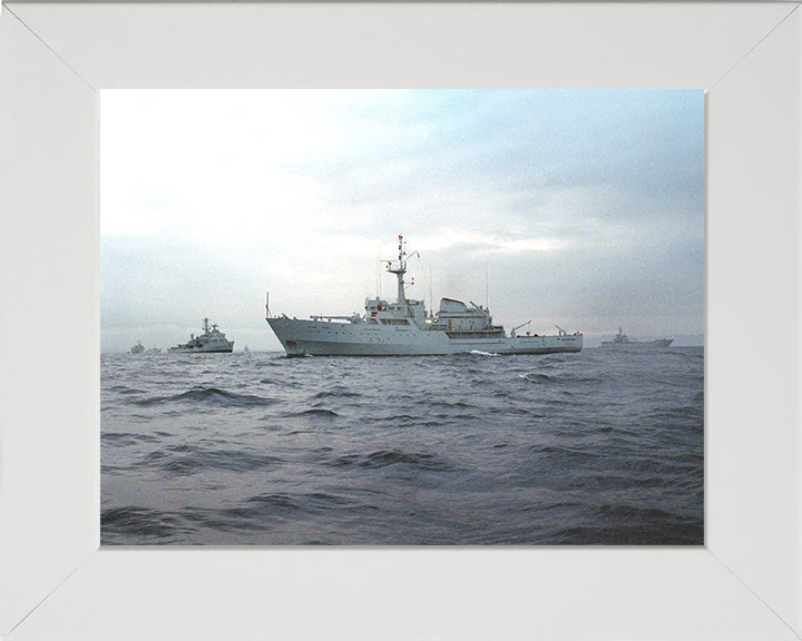 HMS Bulldog (A317) Photo Print - At Sea 1997 - Royal Navy Bulldog Class Survey Vessel