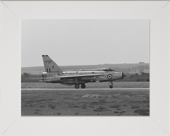 RAF English Electric Lightning Jet Take off Photo Print - Royal Air Force Aircraft Hampshire Prints 10 x 8 White Frame No