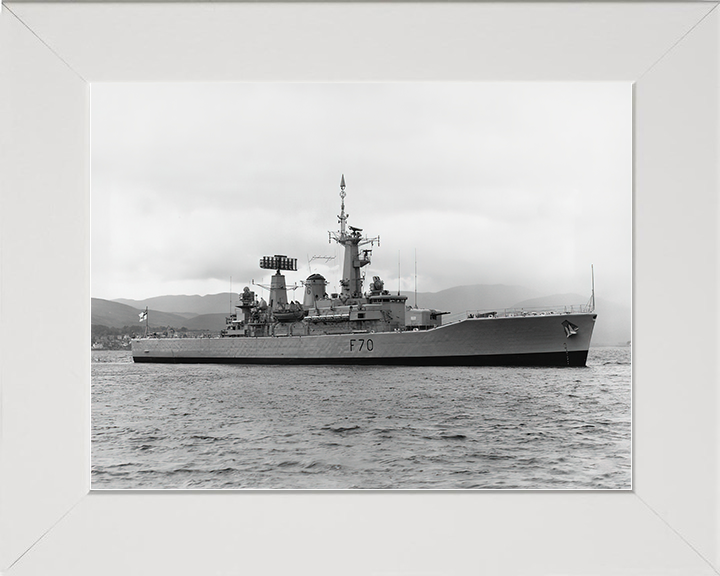 HMS Apollo (F70) Royal Navy Leander Class Frigate Starboard View Photo Print Wall Art Decor Posters, Prints, & Visual Artwork Hampshire Prints 10 x 8 White Frame No