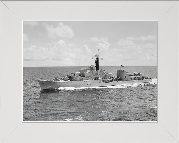 HMS Cavendish (D15) Royal Navy C Class Destroyer Underway Photo Print Wall Art Decor Posters, Prints, & Visual Artwork Hampshire Prints 10 x 8 White Frame No