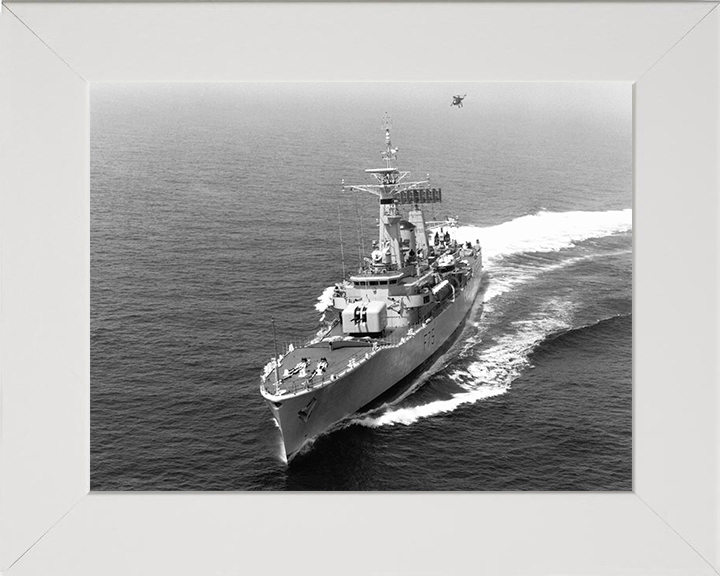 HMS Charybdis (F75) Photo Print - At Sea Sept 1976 - Royal Navy Leander Class Frigate Posters, Prints, & Visual Artwork Hampshire Prints 10 x 8 White Frame No