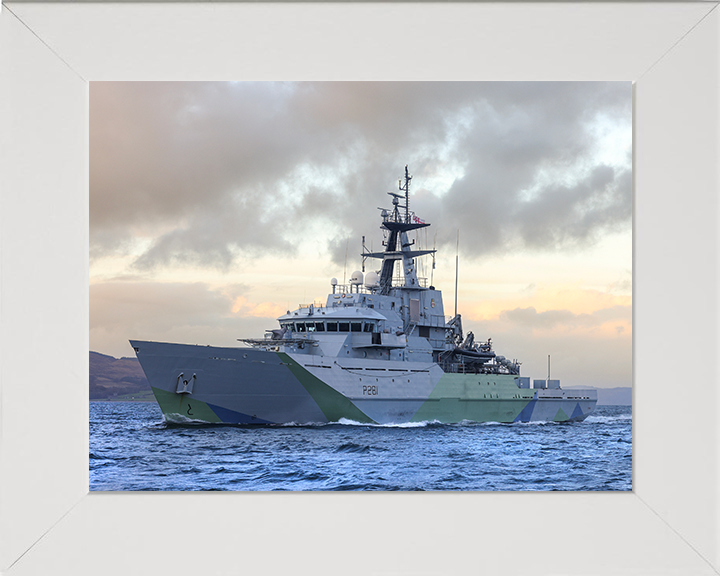 HMS Tyne (P281) Photo Print - At Sunset 2025 - Royal Navy River Class Patrol Vessel