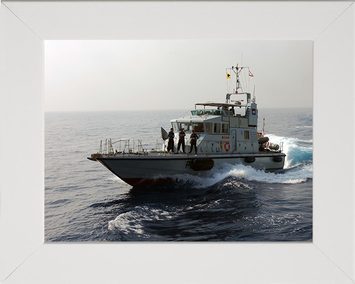 HMS Dasher (P280) Photo Print - Cyprus 2006 - Royal Navy Archer Class P2000 Patrol Vessel Posters, Prints, & Visual Artwork Hampshire Prints 10 x 8 White Frame No