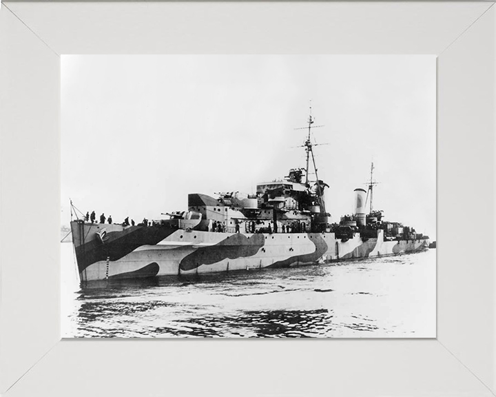 HMS Charybdis (88) Photo Print - Port Side View - Royal Navy Dido Class Light Cruiser Posters, Prints, & Visual Artwork Hampshire Prints 10 x 8 White Frame No