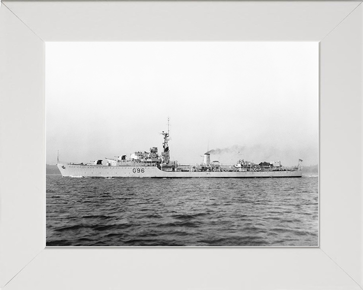HMS Crossbow (G96) Royal Navy Weapon Class Destroyer Low Port Beam View Photo Print Wall Art Decor Posters, Prints, & Visual Artwork Hampshire Prints 10 x 8 White Frame No