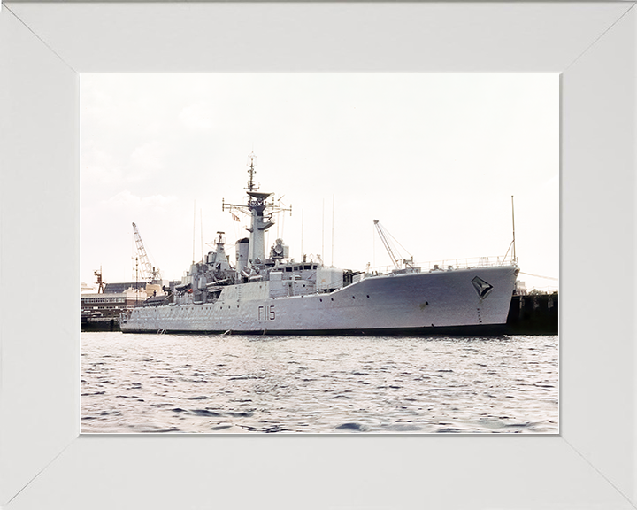 HMS Berwick (F115) Royal Navy Rothesay Class Frigate Portsmouth 1983 Photo Print Wall Art Decor Posters, Prints, & Visual Artwork Hampshire Prints 10 x 8 White Frame No